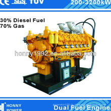 Honny Dual Fuel Generators mit 30% Diesel Treibstoff, 70% Natur Gas
